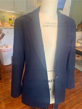 Lands' End Navy Single-Breasted women's Blazer